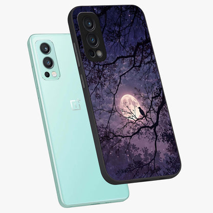 Whispering Moon Silence Glass Case displayed in angled mockup highlighting calm lunar design with dreamy night aesthetic.