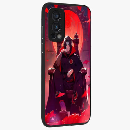 Blood Moon Sovereign Glass Case upright view showcasing powerful moon inspired artwork with cosmic aesthetic style.