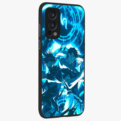 Cursed Energy Clash Glass Case upright view showcasing dramatic clash artwork with bold supernatural theme.