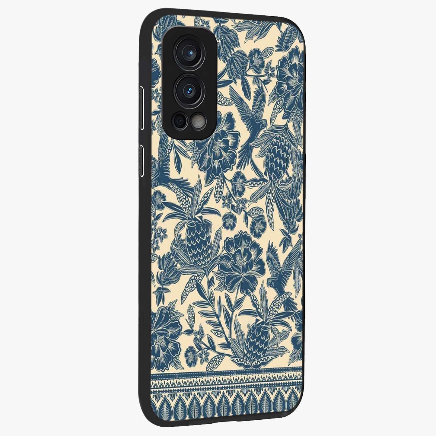 Heirloom Wild Bloom Glass Case upright view showcasing delicate wildflower artwork with timeless floral theme.