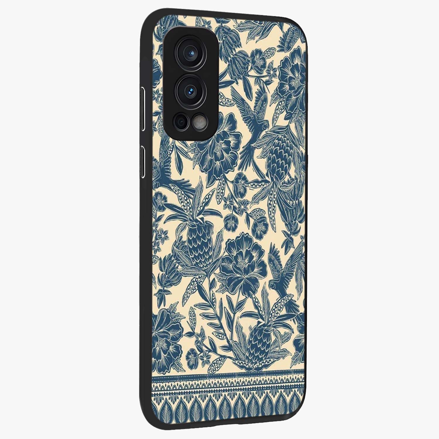 Heirloom Wild Bloom Glass Case upright view showcasing delicate wildflower artwork with timeless floral theme.