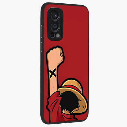 Luffy X Spirit Glass Case upright view showcasing striking anime artwork with adventurous character theme.