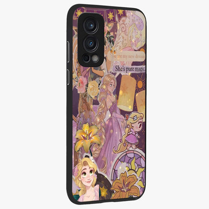 Magical Tangled Dream Glass Case upright view showcasing enchanting artistic artwork with dreamy fantasy theme.
