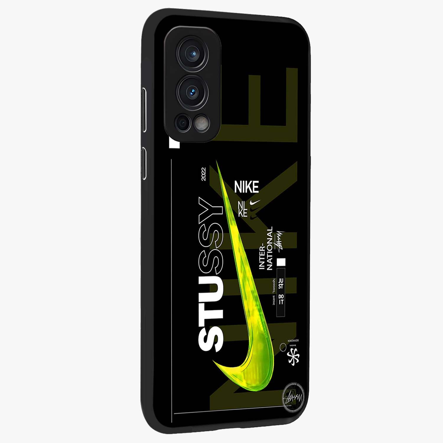 Neon Street Edition Glass Case upright view showcasing colorful neon artwork with modern street culture theme.