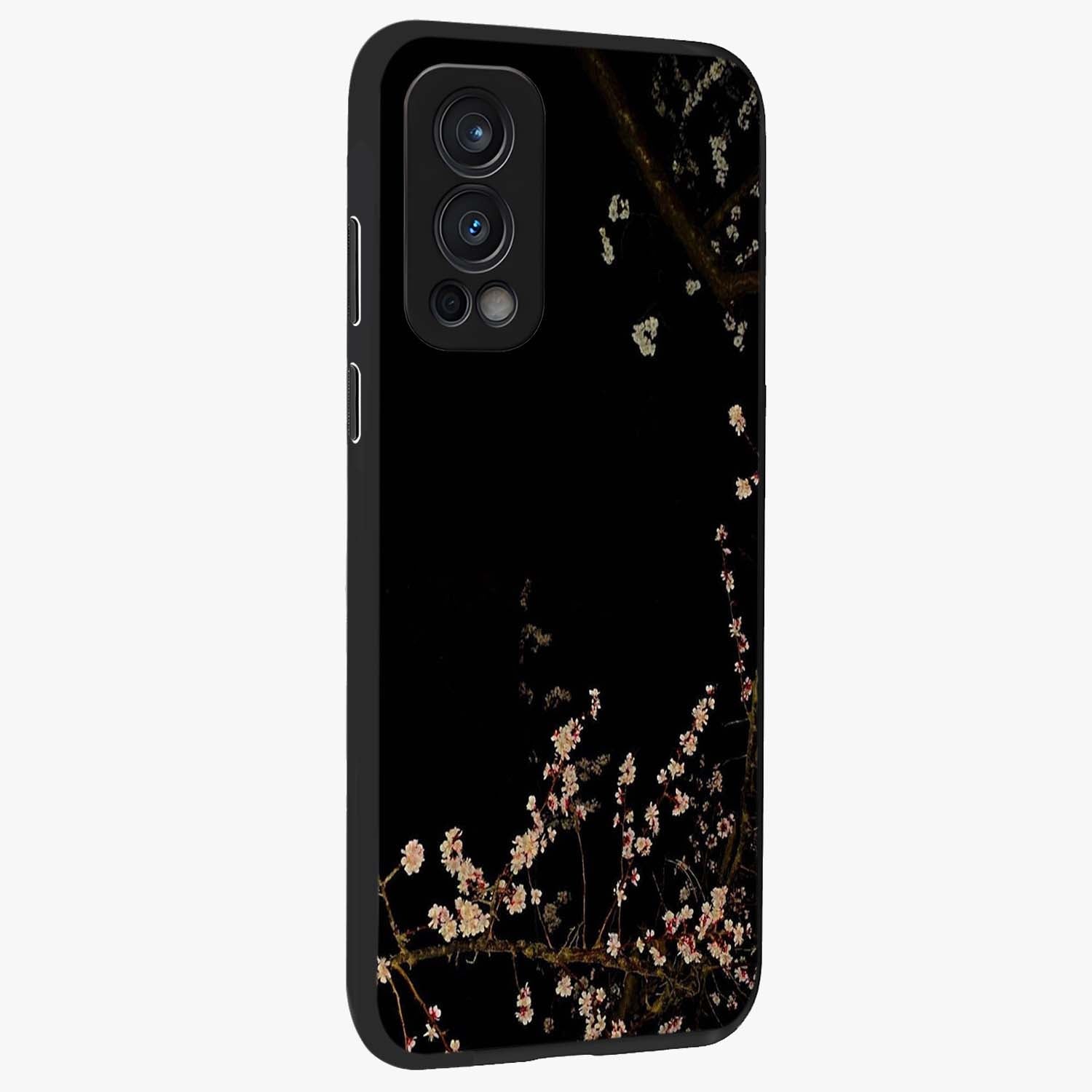Petal Moon Light With Custom Name Glass Case upright view showcasing elegant floral moon artwork with personalized aesthetic.