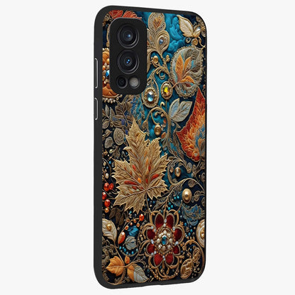 Royal Jewel Garden Glass Case upright view showcasing rich floral artwork with luxurious garden theme.