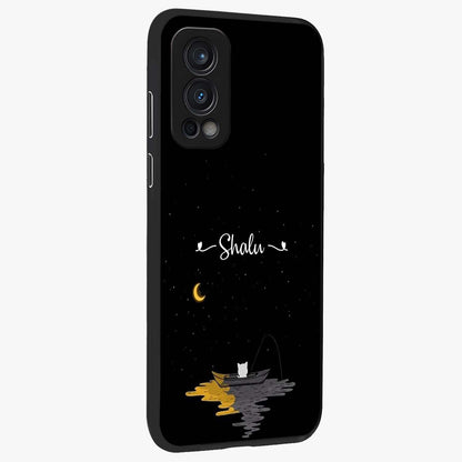 Silent Night Row Glass Case upright view showcasing tranquil night artwork with serene landscape theme.