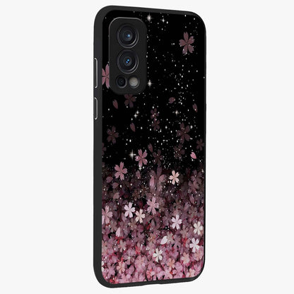 Small Starry Flowers Glass Case upright view showcasing charming floral artwork with dreamy starry theme.