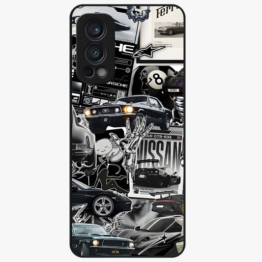 Aesthetic Dark Love Glass Case showing flat back view with dark romantic artwork and glossy glass finish.