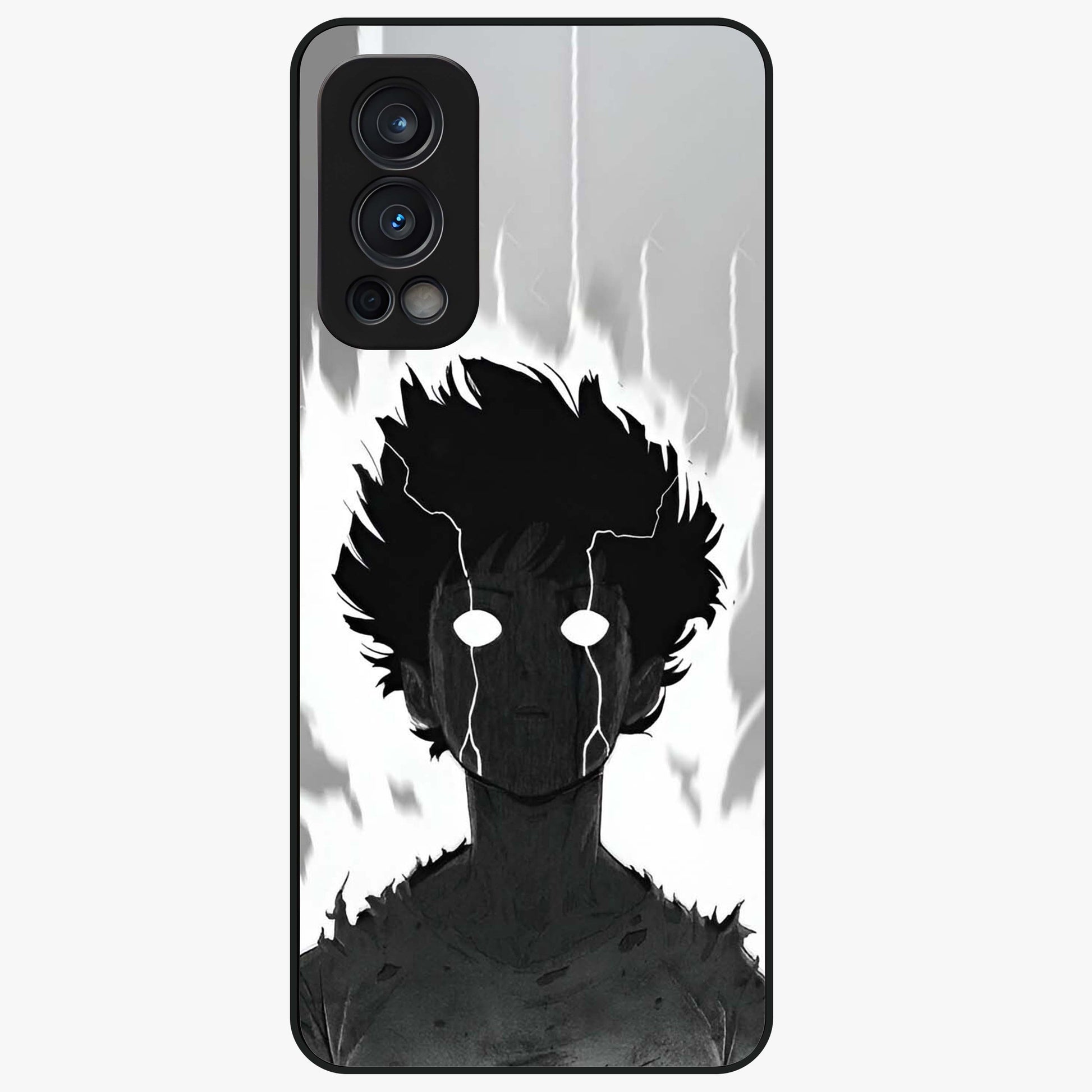 Awakened Inner Rage Glass Case showing flat back view with intense artistic artwork and glossy glass finish.