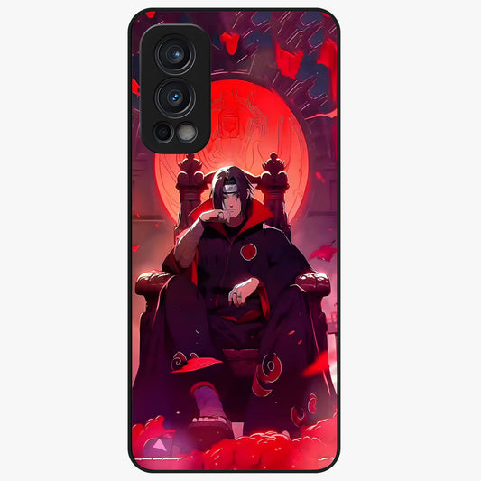 Blood Moon Sovereign Glass Case showing flat back view with mystical blood moon artwork and glossy glass finish.
