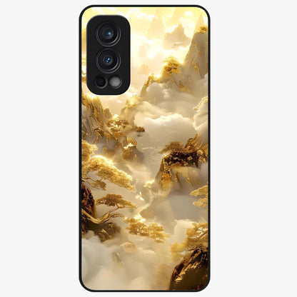 Gates Of Illumination Glass Case showing flat back view with mystical illuminated gate artwork and glossy glass finish.