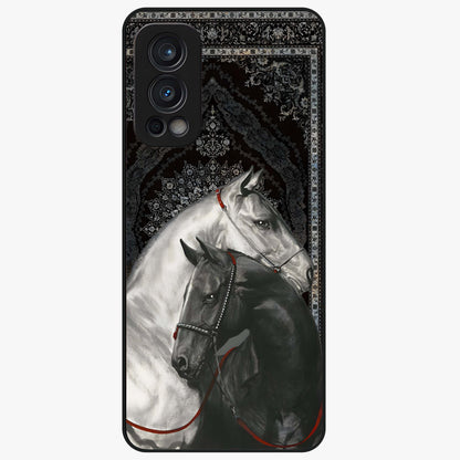 Majestic Ride Legacy Glass Case showing flat back view with powerful automotive inspired artwork and glossy glass finish.