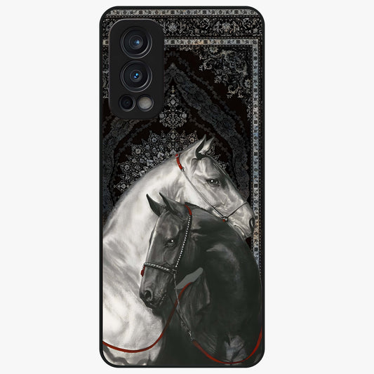 Majestic Ride Legacy Glass Case showing flat back view with powerful automotive inspired artwork and glossy glass finish.
