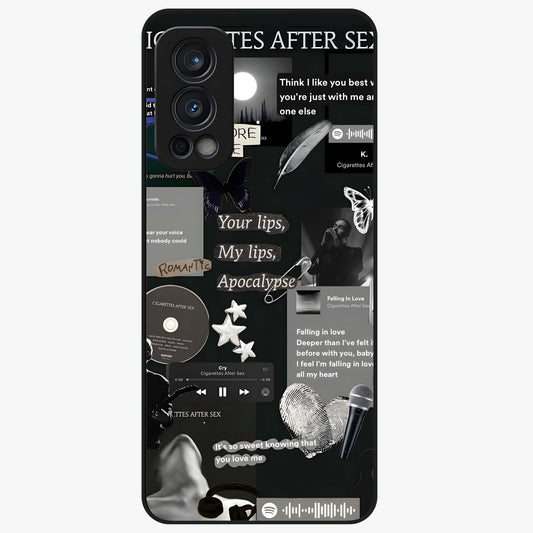 Midnight Panda Love Glass Case showing flat back view with cute panda themed artwork and glossy glass finish.