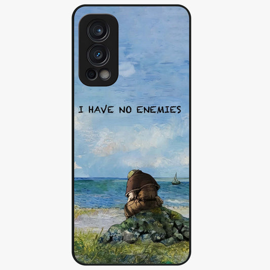 Peace Beyond War Glass Case showing flat back view with symbolic peace themed artwork and glossy glass finish.