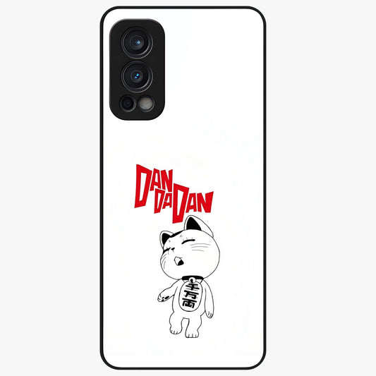 Playful Spirit Charm Glass Case showing flat back view with cheerful charm themed artwork and glossy glass finish.