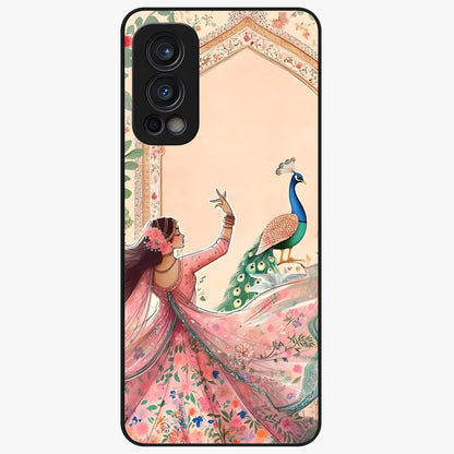 Royal Grace Muse Glass Case showing flat back view with elegant artistic artwork and glossy glass finish.