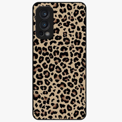 Savage Chic Pattern Glass Case showing flat back view with stylish patterned artwork and glossy glass finish.