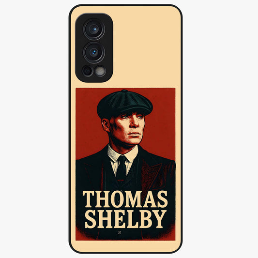 Vintage Mafia Authority Glass Case showing flat back view with bold vintage mafia inspired artwork and glossy glass finish.