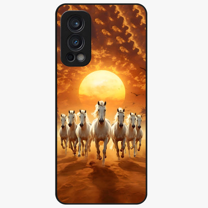 Wild Sunset Majesty Glass Case showing flat back view with majestic sunset landscape artwork and glossy glass finish.