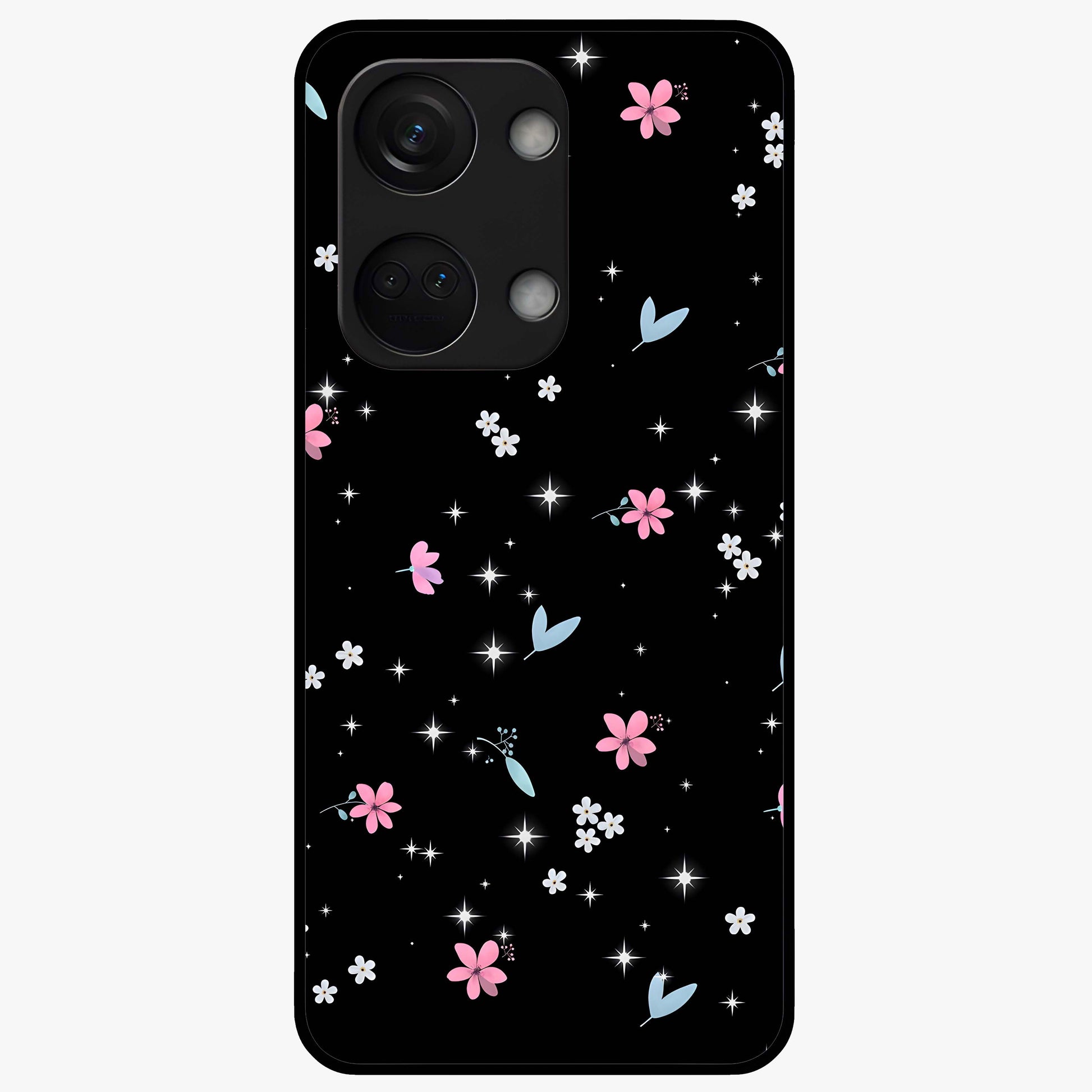 Black Aesthetic Wallpapers Glass Case for 1+Nord 3 bold front view featuring dark minimalist aesthetic artwork