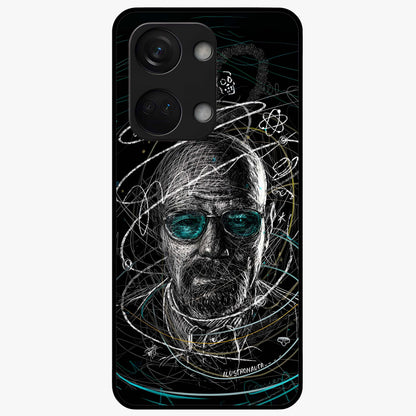 Chaotic Mind Genius Glass Case for 1+Nord 3 bold front view featuring expressive abstract typography artwork