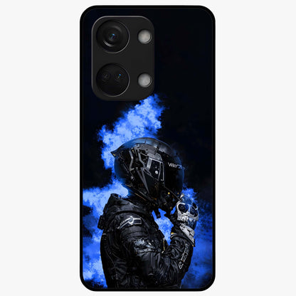 Cyber Sentinel Protocol Glass Case for 1+Nord 3 bold front view featuring futuristic cyberpunk inspired artwork