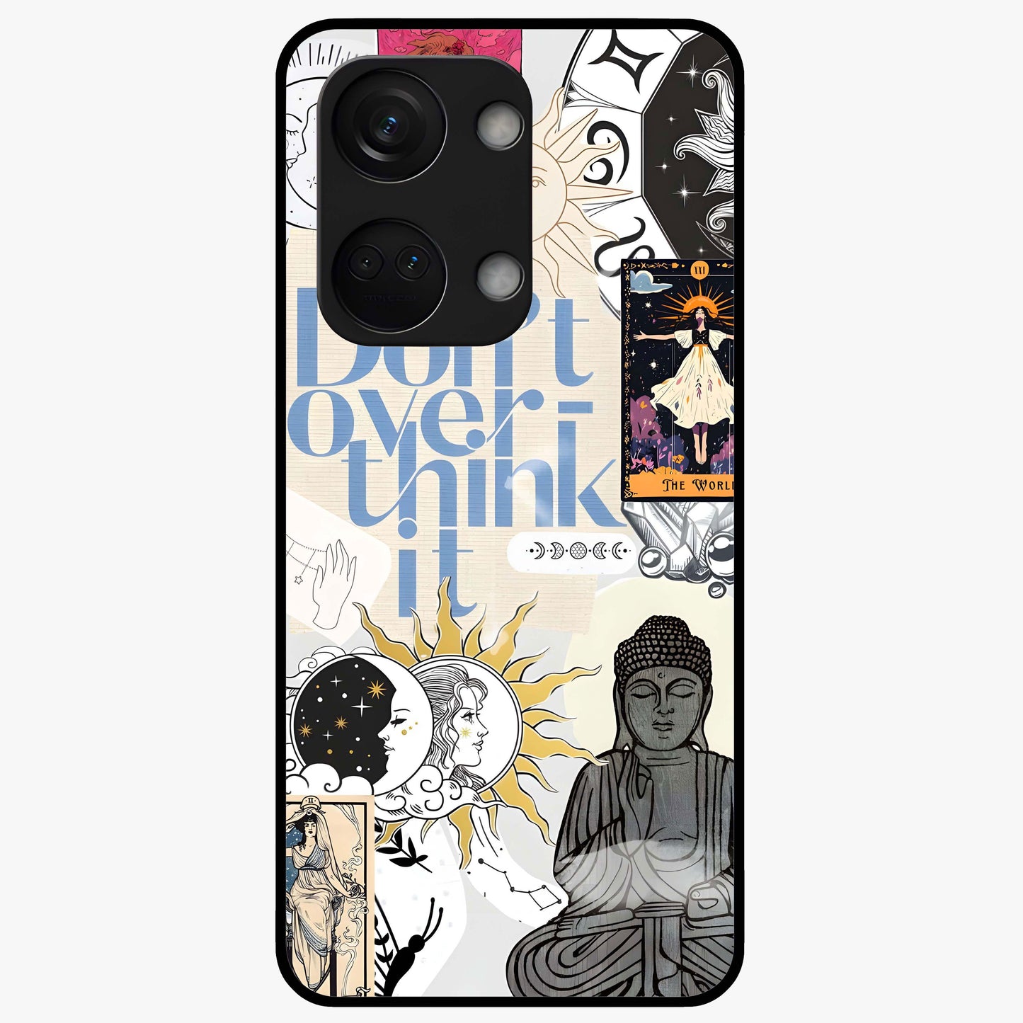 Ethereal Thoughts Glass Case for 1+Nord 3 dreamy front view featuring abstract artistic artwork with soft tones