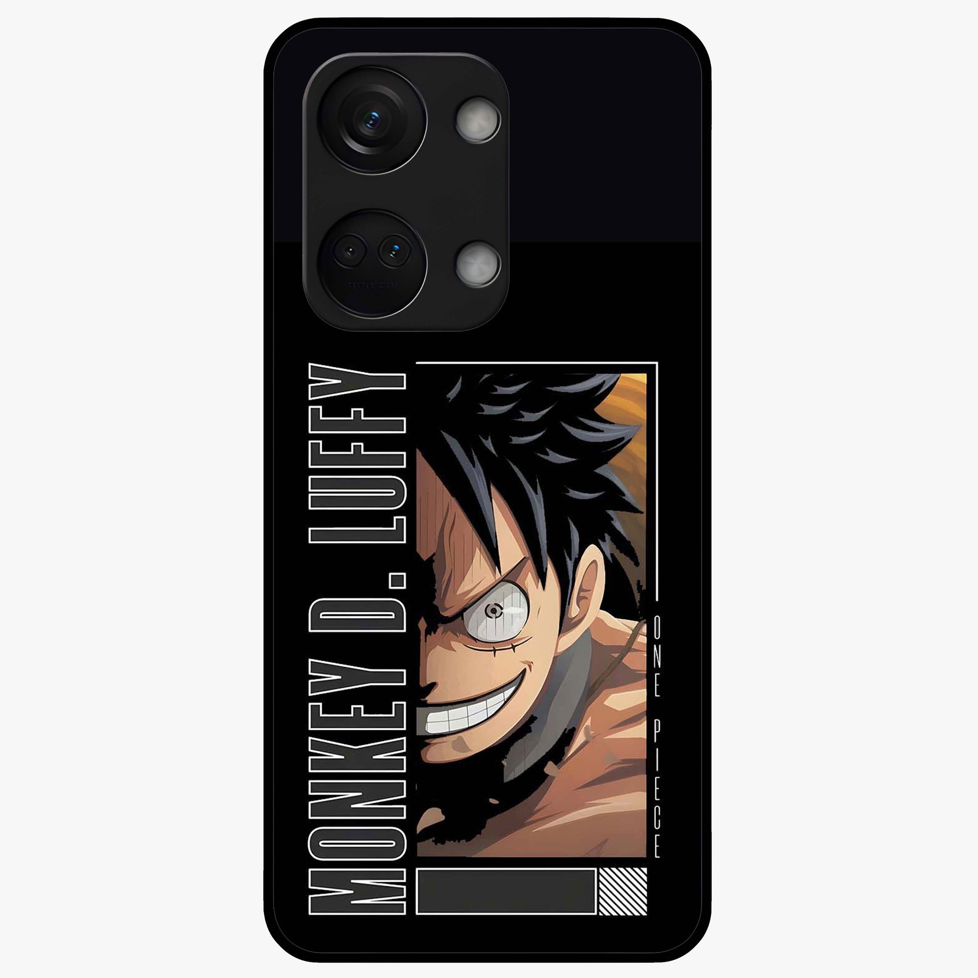 Fearless Pirate Smile Glass Case for 1+Nord 3 edgy front view featuring pirate inspired artwork with bold expression