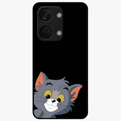 Forever Chasing Love Tom Glass Case for 1+Nord 3 charming front view featuring animated love themed character artwork