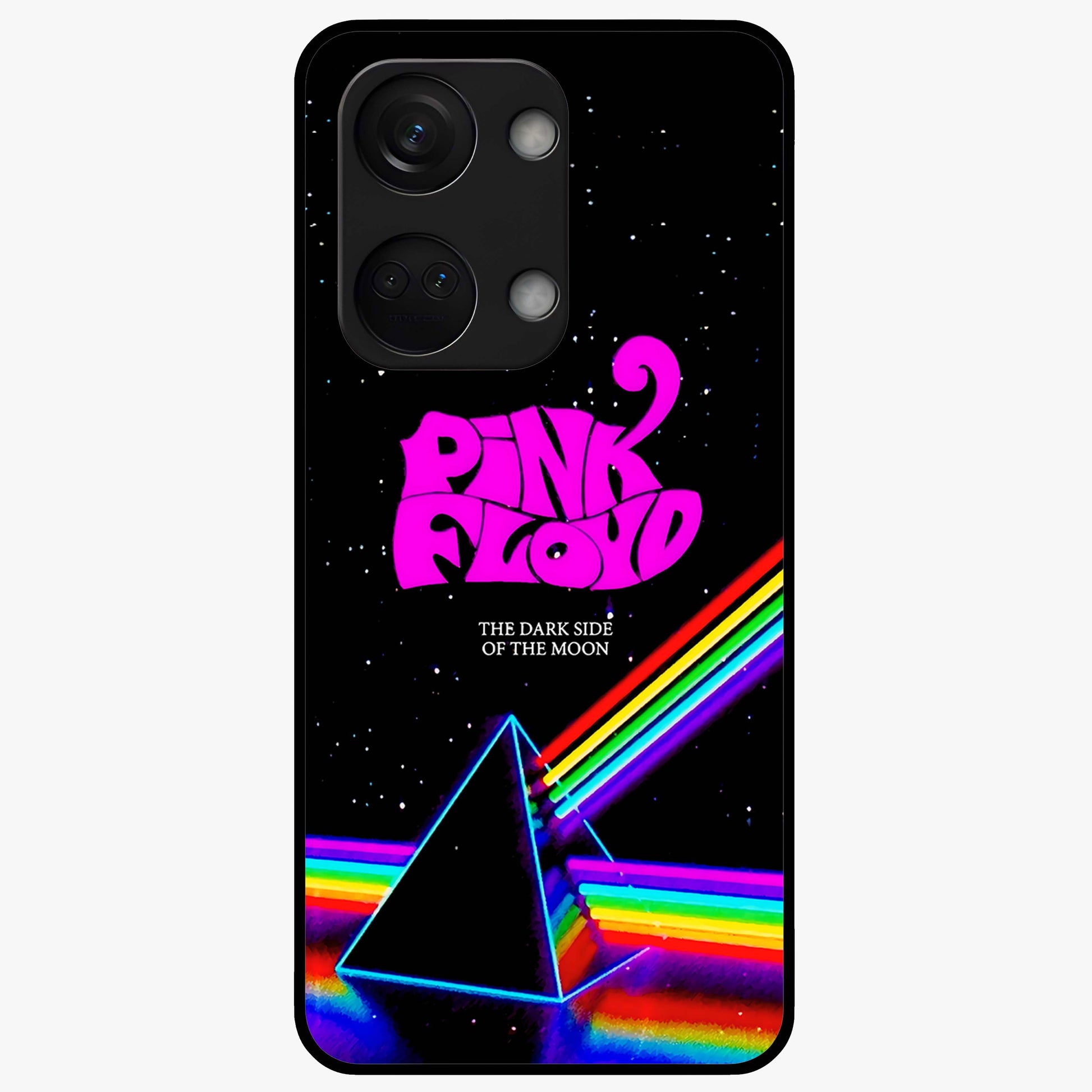 Galactic Light Frequency Glass Case for 1+Nord 3 futuristic front view featuring abstract light wave artwork