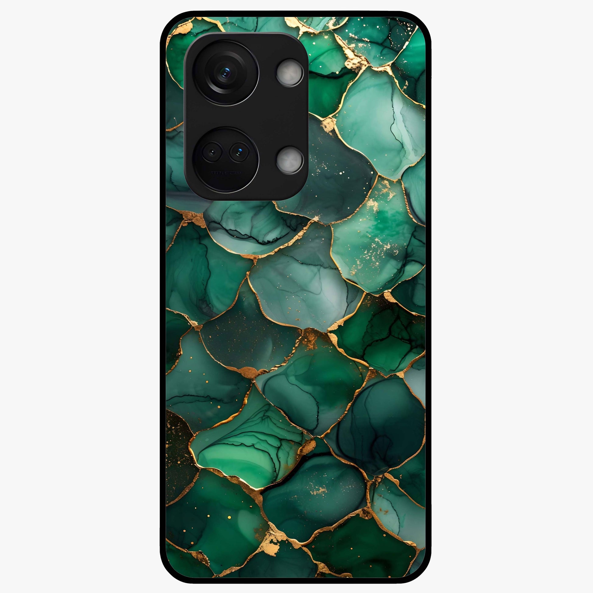 Geometric Polyester Pattern Glass Case for 1+Nord 3 modern front view featuring abstract geometric pattern artwork