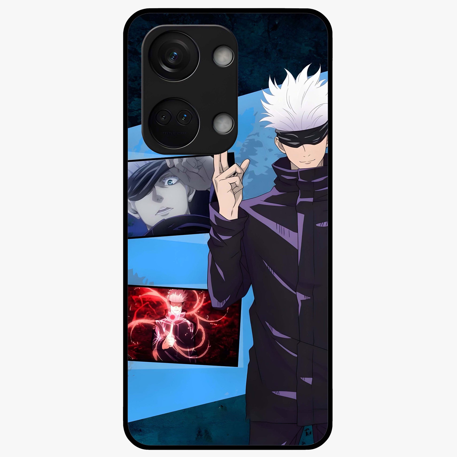 Infinite Curse Sorcerer Glass Case for 1+Nord 3 showing full back design in clean flat view with dark sorcerer artwork and glossy glass finish.