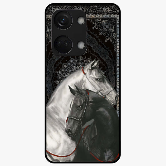 Majestic Ride Legacy Glass Case for 1+Nord 3 bold front view featuring dynamic ride inspired artwork