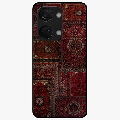Persian Velvet Tale Glass Case for 1+Nord 3 luxurious front view featuring velvet inspired Persian pattern artwork