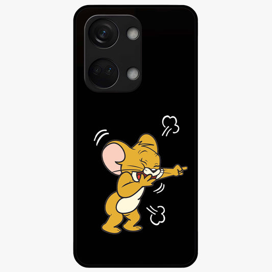 Playful Jerry Vibes Glass Case for 1+Nord 3 cheerful front view featuring animated cartoon artwork with playful energy