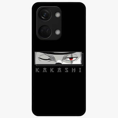 Scarlet Ninja Gaze Glass Case for 1+Nord 3 striking front view featuring ninja inspired artwork in crimson tones