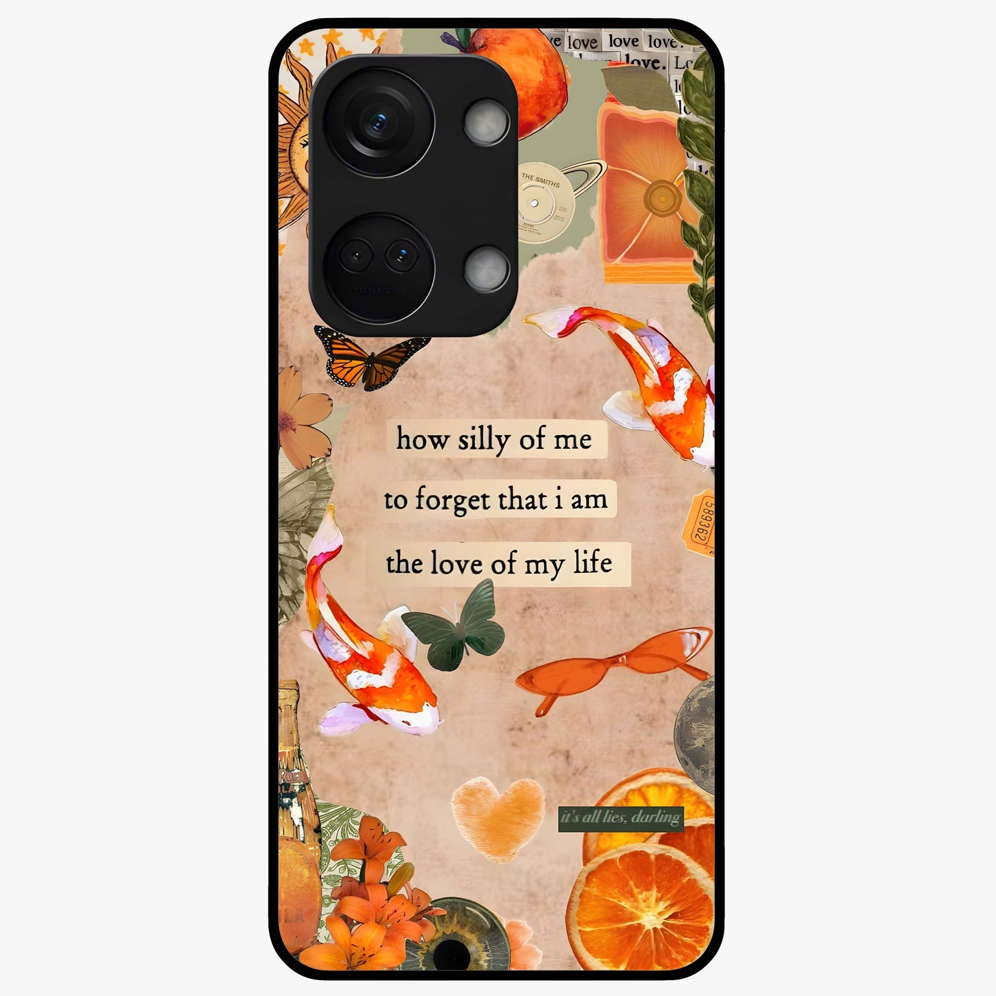 Soft Chaos Aesthetic Glass Case for 1+Nord 3 artistic front view featuring abstract chaotic artwork in soft pastel tones