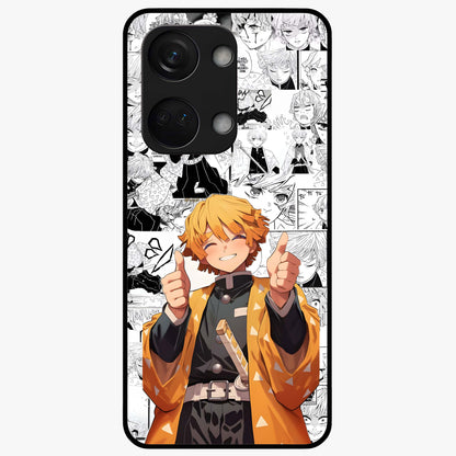 Thunder Smile Hero Glass Case for 1+Nord 3 bold front view featuring powerful hero inspired artwork with electric tones