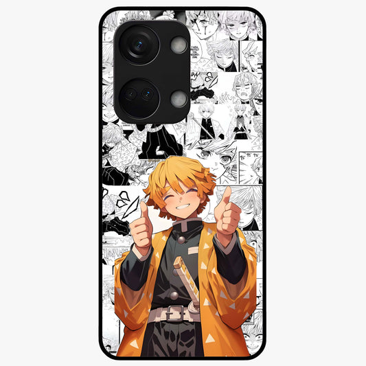 Thunder Smile Hero Glass Case for 1+Nord 3 bold front view featuring powerful hero inspired artwork with electric tones