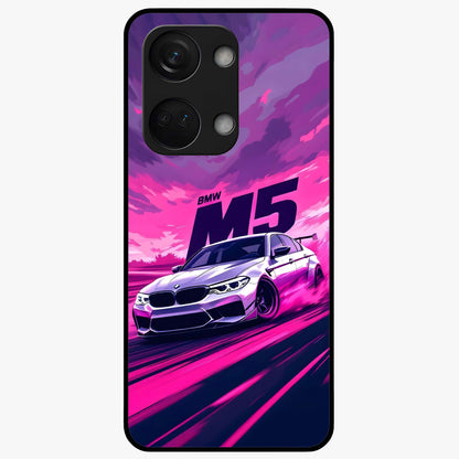 Velocity Drift Pulse Glass Case for 1+Nord 3 dynamic front view featuring racing inspired motion artwork