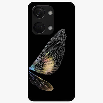 Whispers of Wings Glass Case for 1+Nord 3 elegant front view featuring feather or wing inspired artistic artwork