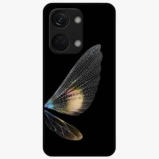 Whispers of Wings Glass Case for 1+Nord 3 elegant front view featuring feather or wing inspired artistic artwork