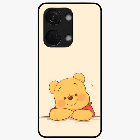 Winniethe Pooh Glass Case for 1+Nord 3 adorable front view featuring cute cartoon inspired artwork