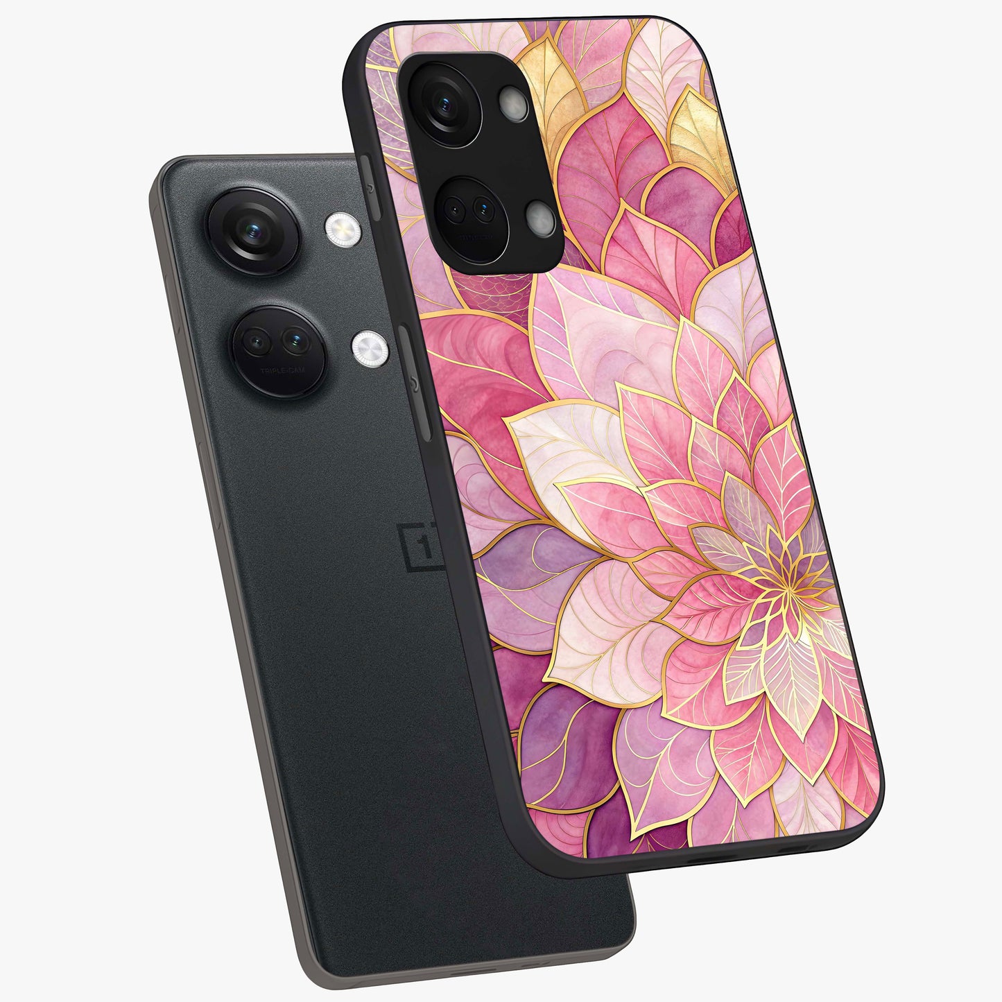 Blush Luxe Bloom Glass Case for OnePlus Nord 3 |1+Nord 3