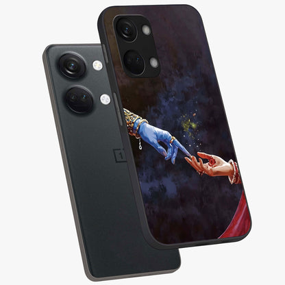 Divine Touch Eternal Glass Case for 1+Nord 3 angled mockup showcasing glossy finish and elegant design tones