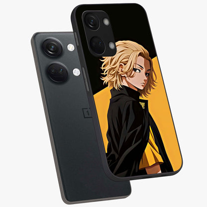 Golden Shadow Commander Glass Case for 1+Nord 3 angled mockup showcasing glossy finish and bold golden accents