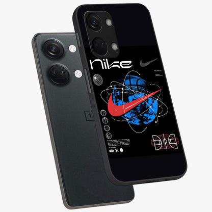 Gravity Sports Fusion Glass Case for 1+Nord 3 angled mockup showcasing glossy finish and high energy detailing