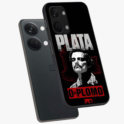 Notorious Crime Empire Glass Case for 1+Nord 3 angled mockup showcasing glossy finish and dark urban tones